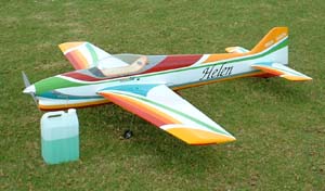 A typical F3A radio controlled airplane