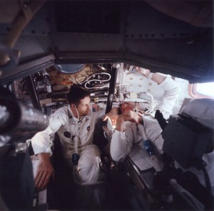 Kerwin (left) and Brand during their 2TV-1 "flight."