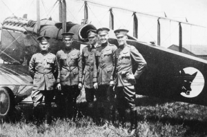 Members of the Black Wolf Squadron (St. Clair Streett at far left) 