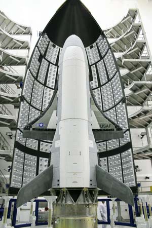 The X-37B, prior to launch. Photo: U.S. Air Force