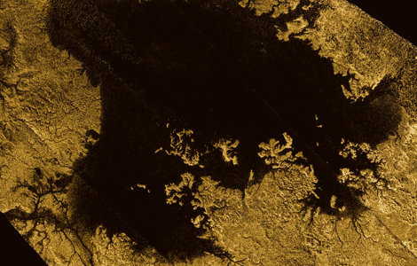 One of Titan's hydrocarbon lakes.