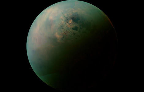 Titan as seen by infrared sensors on Cassini.