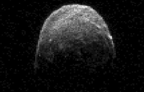 Asteroid 2005 YU55, caught by radar during a close pass in 2011.