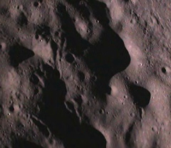 Close-up of the lunar surface close up pictures of the moon's surface taken by the Moon Impact Probe (MIP) after separating from the Chandrayaan-1 spacecraft.
