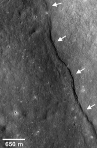 A compressive thrust fault on the far side of the Moon: Is the Moon shrinking?